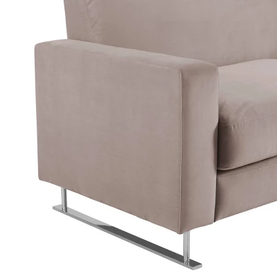 Baylie Sofa French Velvet Taupe - Adore Decor - Image 6