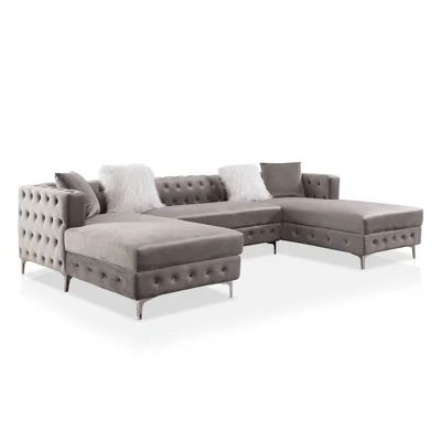 Elmhurst U Shaped Glam Tufted Sectional - HOMES: Inside + Out - Image 4