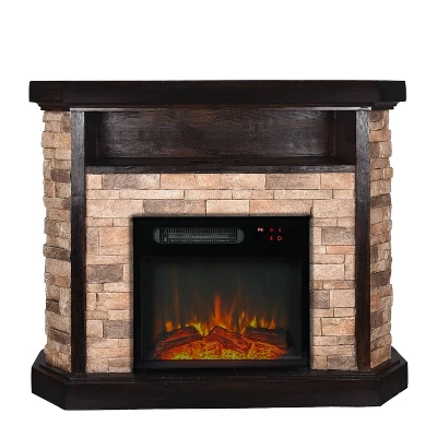 39" Freestanding Electric Fireplace Tan - Home Essentials - Image 2