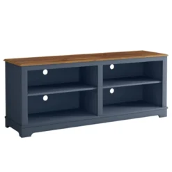 58" Modern Style TV Stand For TVs Up To 65" Navy - Festivo