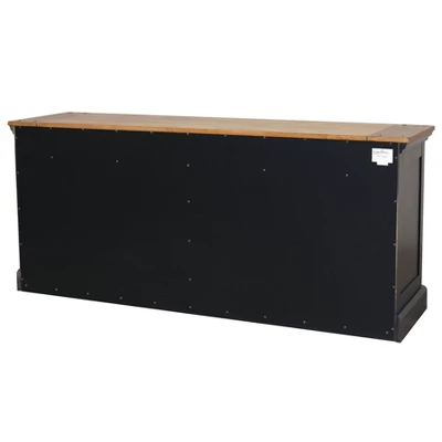 Toulouse Storage Credenza Honey/Black - Martin Furniture - Image 5