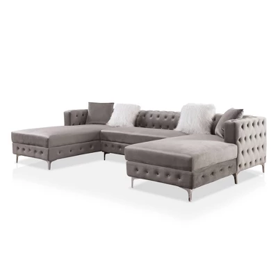 Elmhurst U Shaped Glam Tufted Sectional - HOMES: Inside + Out - Image 5