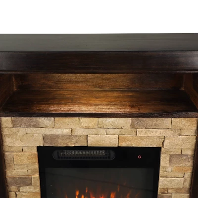 39" Freestanding Electric Fireplace Tan - Home Essentials - Image 8
