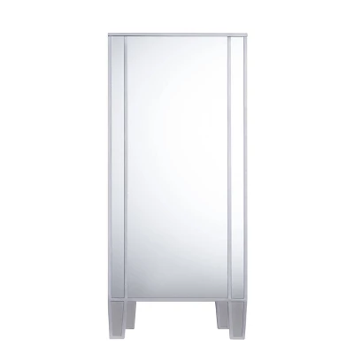 Monroe 3 Drawer Mirrored Cabinet Silver - Aiden Lane - Image 3