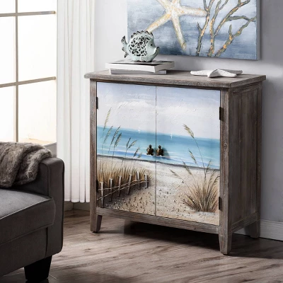 Key West Maui Two Door Cabinet Painted Brown - StyleCraft - Image 5