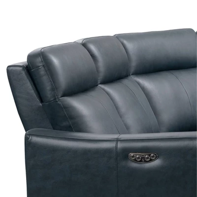 5pc Tomasso Leather Power Reclining Sectional With Power Headrest Blue - Abbyson Living - Image 3
