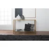 47" Camber Modern Glass Console Table Gold - Studio Designs Home